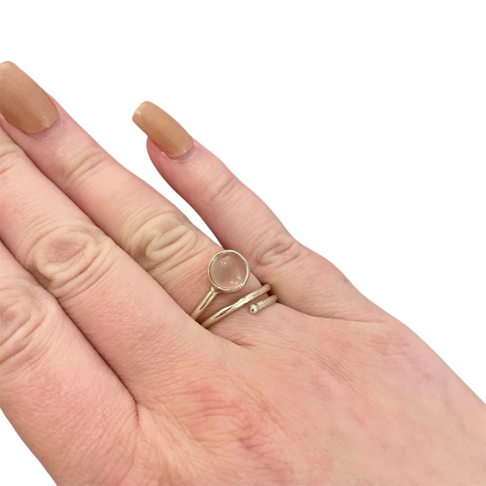 Clear Quartz Solid Sterling Silver 925 Ring Size … - image 5